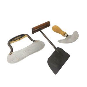 Set of 3 Antique Kitchen Chopper Tools Voos Hand Forged